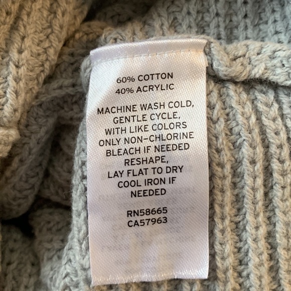 Caslon Grey Heather Mock Neck Ribbed Pullover Long Sleeve Sweater - Picture 5 of 7